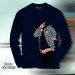 Navy Blue Daab Mash Full Sleeve Winter T-Shirt -